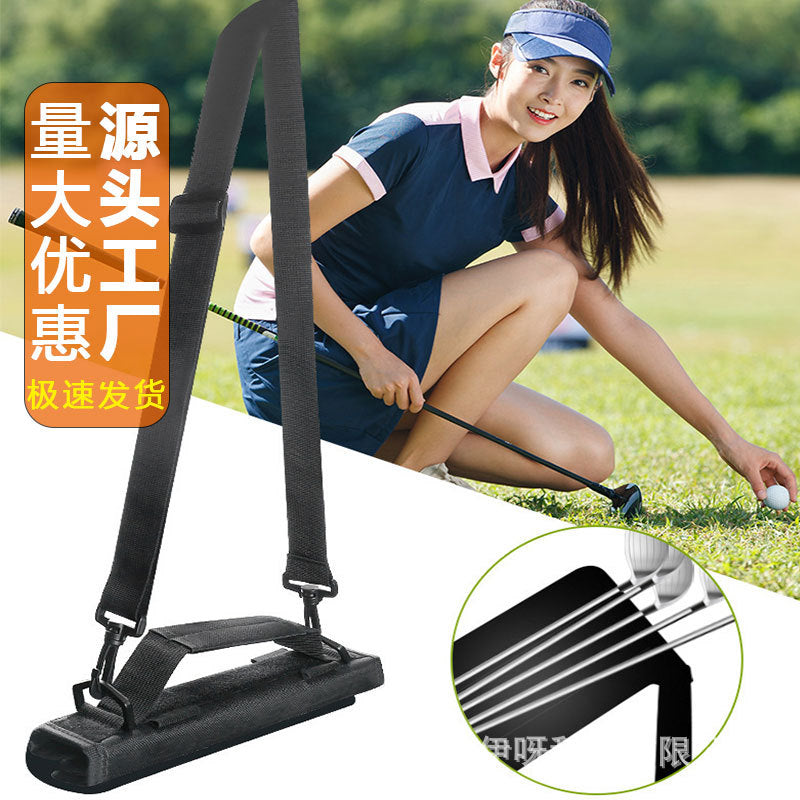 Portable golf club bag mini golf satchel club bag green bag crossbody shoulder bag half set of club bag