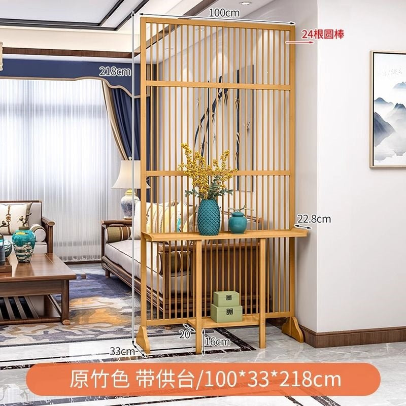 New chinoiserie screen partition living room for home blocking grids solid wood foldablemovable entrance hall office seat screen
