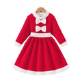 girldress red hat cute round neck stereobows costume kids holiday long skirt