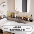 Bathroom vanity mirror front shelf, toilet faucet sink bathroom storage rack, drill-free installation