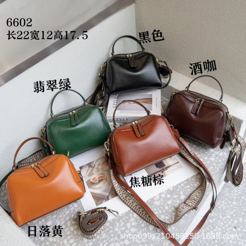 Cowhide retro bag for women 2024new arrival spring and summer genuine leather shoulder crossbody bag fashionaccessible luxury women's small satchel bag