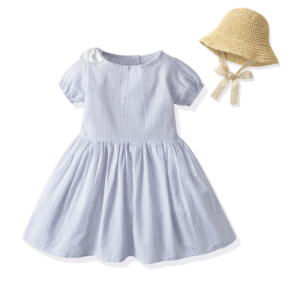 Wholesale children's clothing direct from the manufacturer: boys' preppy-style short-sleeved plaid shirt and suspender shorts set, dropshipping available