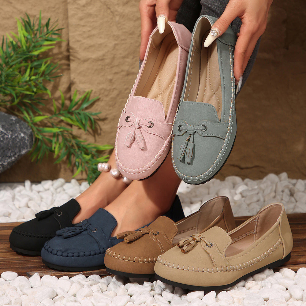 plus size loafers independent station hot spring autumnew arrivalexport women's one-leg tassel flatsflats
