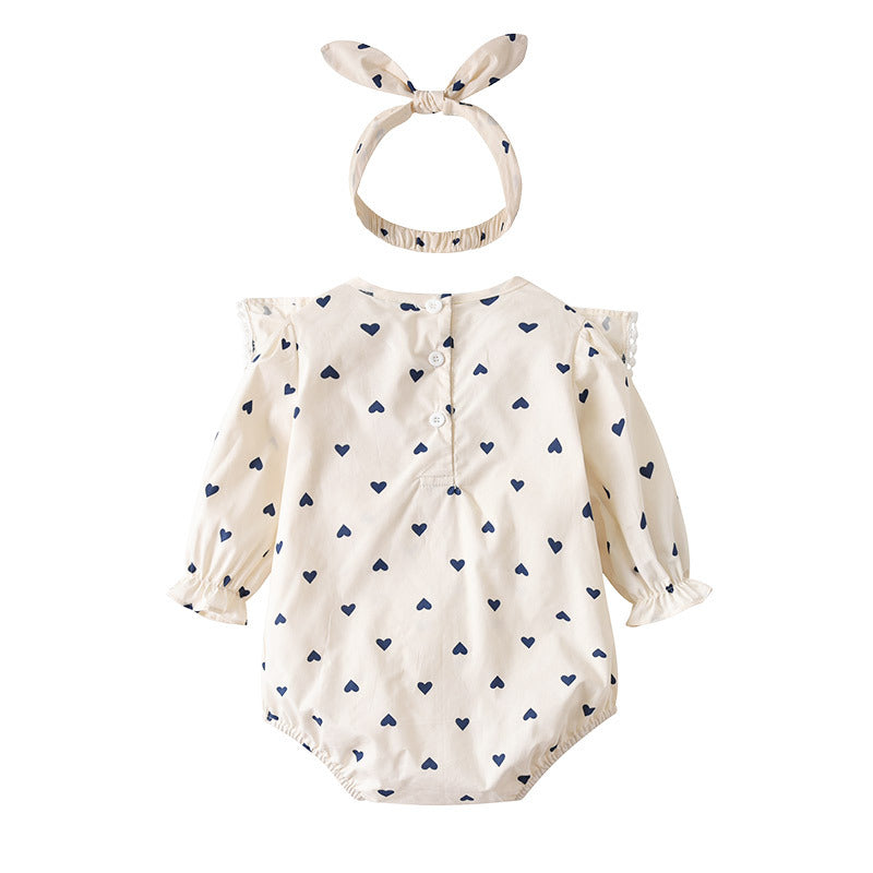 Baby newborn category a spring & autumn baby onesie long sleeve triangle swaddle bodysuit baby ins crawling suit new pure cotton