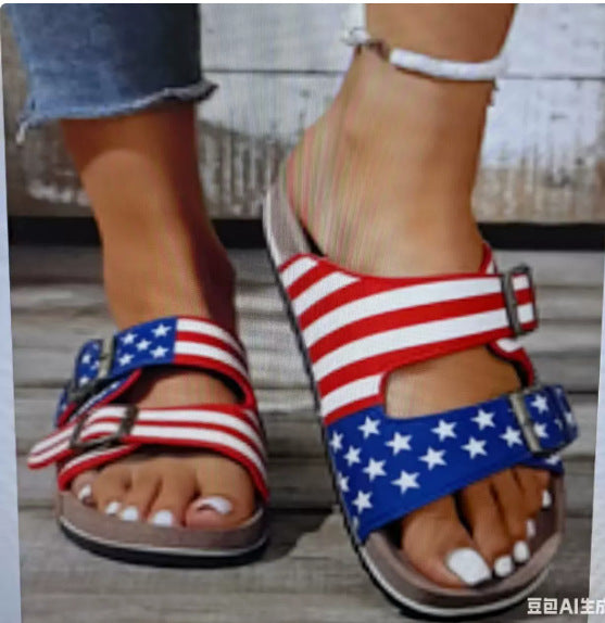 Wholesale plus size double-breasted platform slippers - new summer collection, european & american style, unisex round toe birkenstock sandals