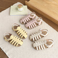 Vancahao  summer new children's casual roman sandals korean style girls' princess closed-toe beach shoes for kids