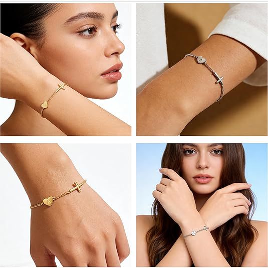 European and american cross-border hot-selling 26 letter bracelet for women, copper, personalized elegant fashion heart-shaped letter bracelet bangle wholesale