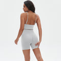 seamless knittingpure color high elastic tight sexy yoga suit suspender beautiful back running fitness two-piece set