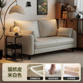 Cat scratch leather retro sofa small apartment comfortable corduroy sofa living room balcony rental house sofa with backrest