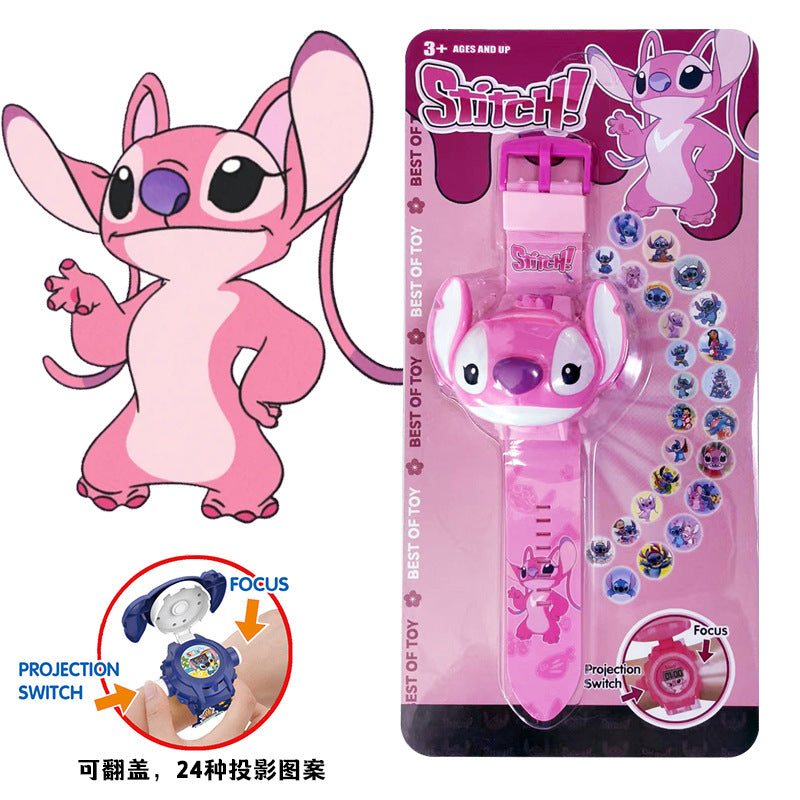 Sanrio kids' projector watch - new 2024 toy for toddlers & girls - cute princess shara light-up early education cartoon watch