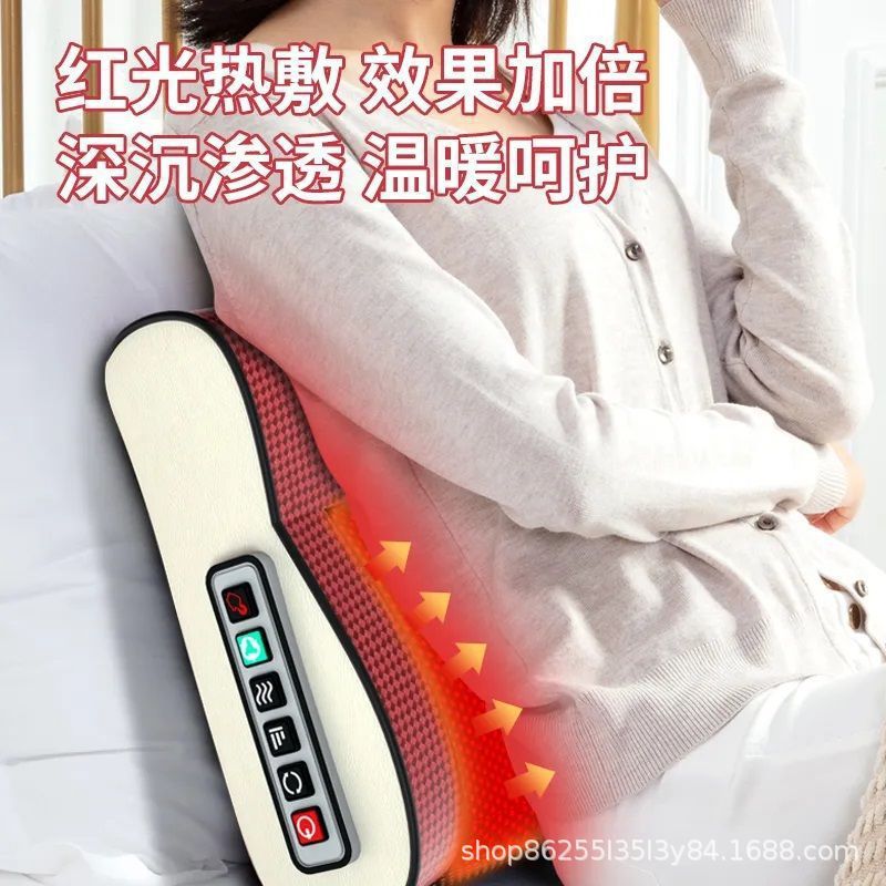 New multifunctional heated massage cervical pillow - professional neck massager with smart heating for back and neck relief