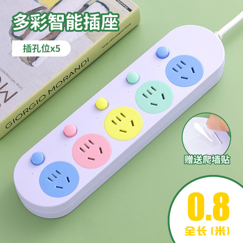 Multi-outlet power strip with usb charging ports - wall socket extension cord for home use