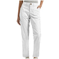 european and american cross-border  hot-selling women's solid color elastic waist comfortable casual cargo pants with pockets