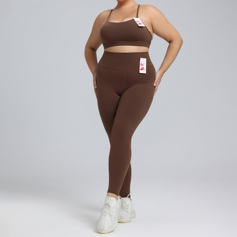 Amazon's new plus size yoga clothes for women lycra classy sense tight sportswear suit lulu same style fitness clothes