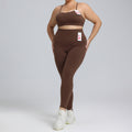 Amazon's new plus size yoga clothes for women lycra classy sense tight sportswear suit lulu same style fitness clothes