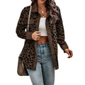 fashion women's leopard print button-down long sleeve jacket - autumn/winter collection (us & europe)