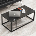 Modern minimalist iron art office sofa table and chair set - business reception sofa with center coffee table combination