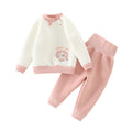 Wholesale baby thermal underwear set, pure cotton thickened quilted, unisex autumn/winter pullover high-waisted belly protection underwear set