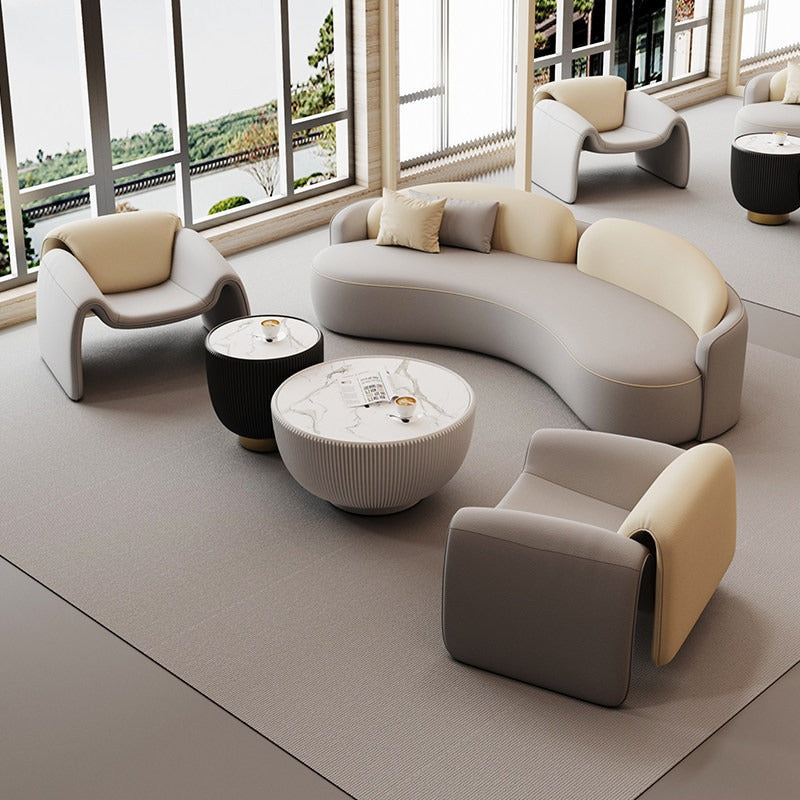 Cream style sofa small apartment living room b&b beauty salon clothing store rest area reception office coffee table combination