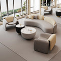 Cream style sofa small apartment living room b&b beauty salon clothing store rest area reception office coffee table combination
