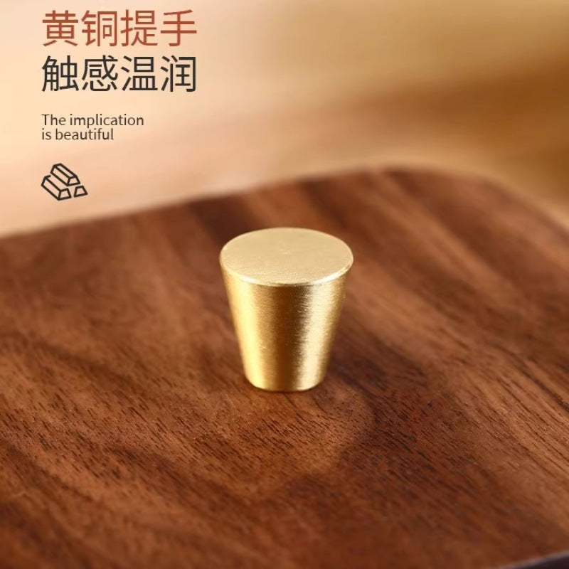 High-end walnut floss storage box multi-layer cotton swab box for home toothpick cotton swab box dust-proof creative solid wood box