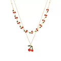 fashion best-selling red cherry anklet suit women's summerfashion small fresh red dripping oil anklet jewelry