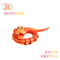 Kids' zootopia inspired gary the snake 3d printed figurine - articulated joints, stress relief, prank toy for boys