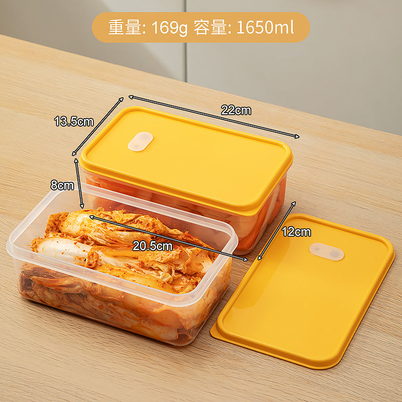 Kitchen large-capacity kimchi box sealed fresh-keeping box food-grade refrigerator special storage box with lid cold vegetable box