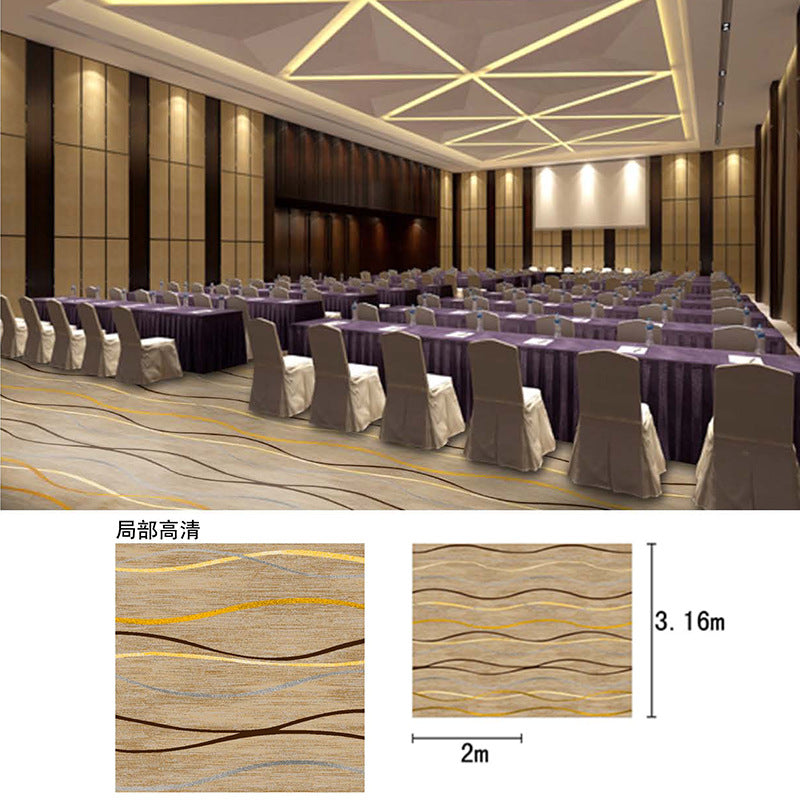 Hotel lobby carpet, 1000g nylon, fire-retardant, thickened area rug for banquet halls, restaurants, conference rooms, and reception areas