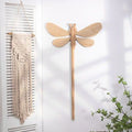 Creative clothes support pole clothes taking pole hanging clothes hanger fork clothes solid wood dragonfly hanging decoration wall decoration home bold