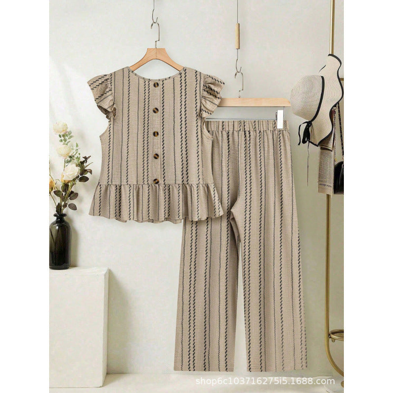 women's sleeveless patchwork two-piece set - summer  collection