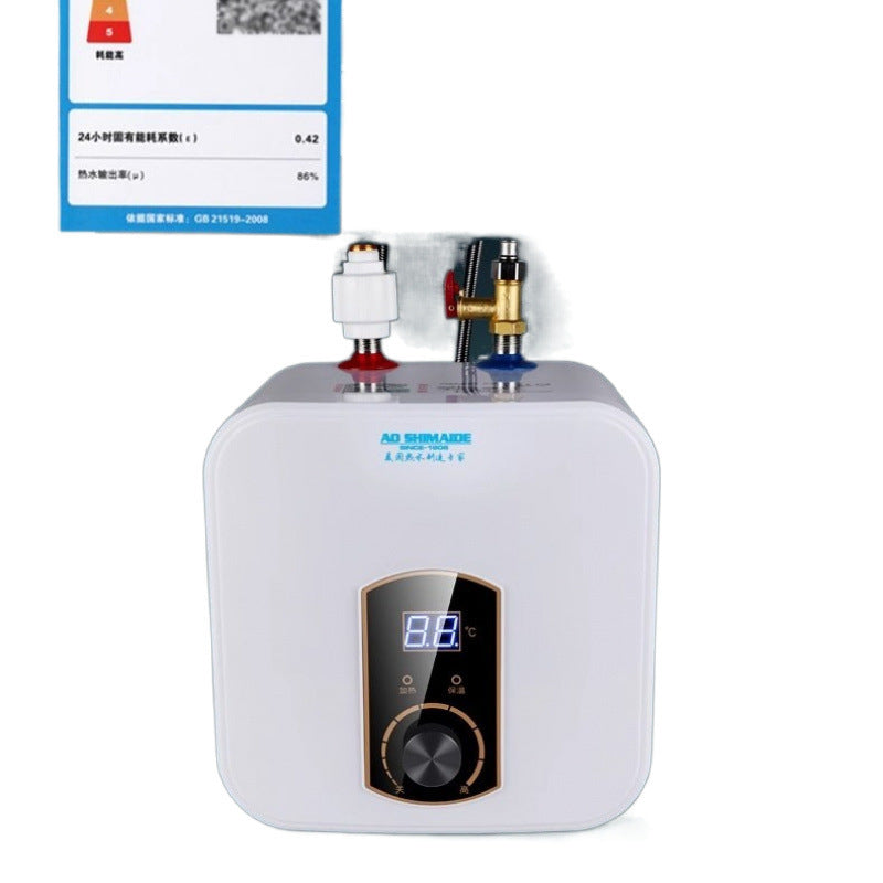 Small Kitchen Treasure Household Kitchen Treasure Undercounter Water Heater Quick Heating First-Class Energy Efficiency Water Storage Kitchen Small Electric Water Heater GO