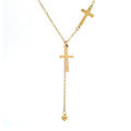 Xuping european and american fashion minimalist cross stainless steel necklace for women - light luxury, niche, cool & minimalist style, unique choker necklace