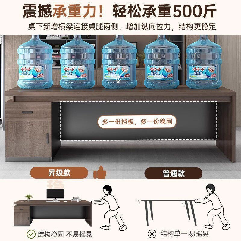 Modern home office desk computer table chair set - thickened desktop study desk - executive office writing desk