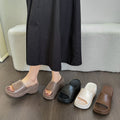 New fashion wedge heel flip-flops for women, thick sole eva lightweight, "stomping on clouds" comfort, non-slip, odor-resistant summer sandals