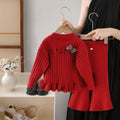 Girls' sweater two-piece set: new autumn  collection - cartoon sweater and pants set for little girls