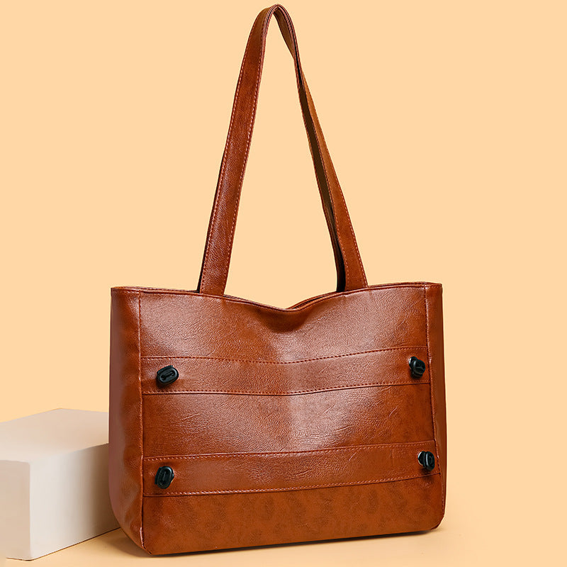2024 new premium shoulder bag fashionable large capacity tote bag cross-border handbag mommy bag commuter bag women's bag