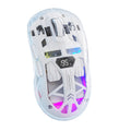 Free wolf a2 dual-mode mouse - rgb illuminated 2.4g wireless bluetooth transparent gaming & office mouse