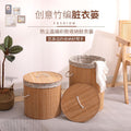 Wicker dirty clothes basket dormitory table set dirty clothes basket with lid covered woven large capacity dirty clothes basket hot pot restaurant