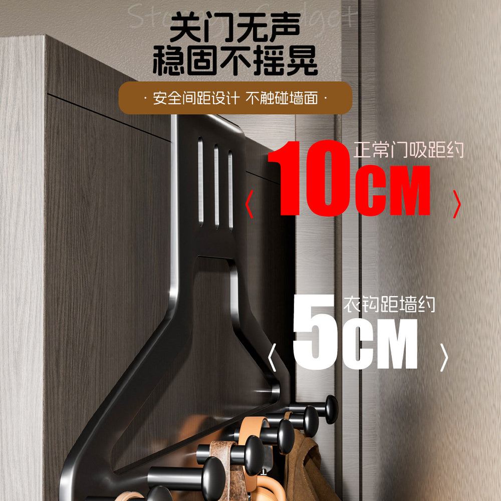 Over-the-door hook rack - no drilling required! heavy-duty adhesive hanger for entryway, perfect for hanging clothes, bags, and more. your ultimate storage solution!
