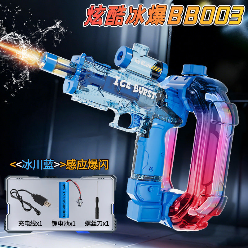 new revolver electric ice blast energy ring fully automatic continuous large capacity cool sound effect lighting water gun