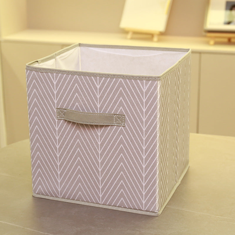 Non-woven fabric uncovered storage box foldable bedroom underwear storage box large sundries books fabric storage box