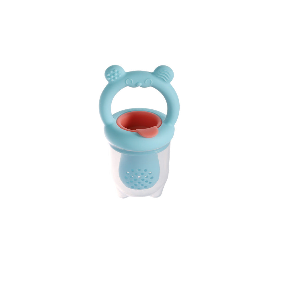Dongguan manufacturer's new silicone bite Le bear complementary food baking mold baby fruit and vegetable bite Le complementary food device