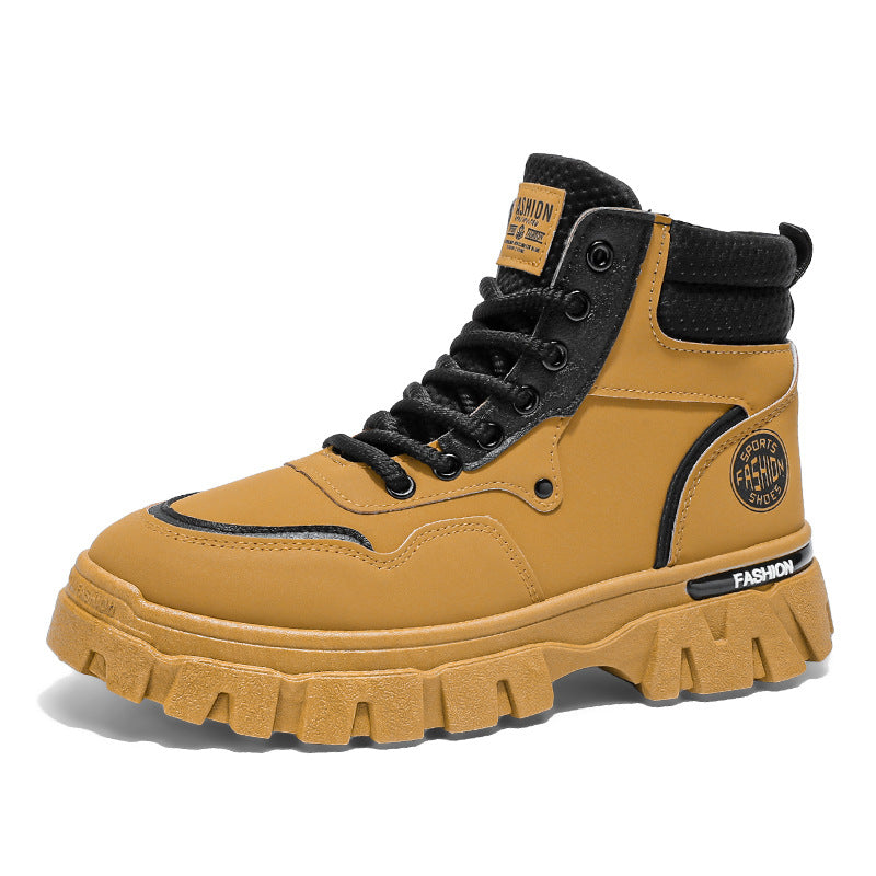Men's shoes: new autumn 2025 men's martin boots - trendy, versatile work boots, slip-resistant, wear-resistant, thick-soled desert boots