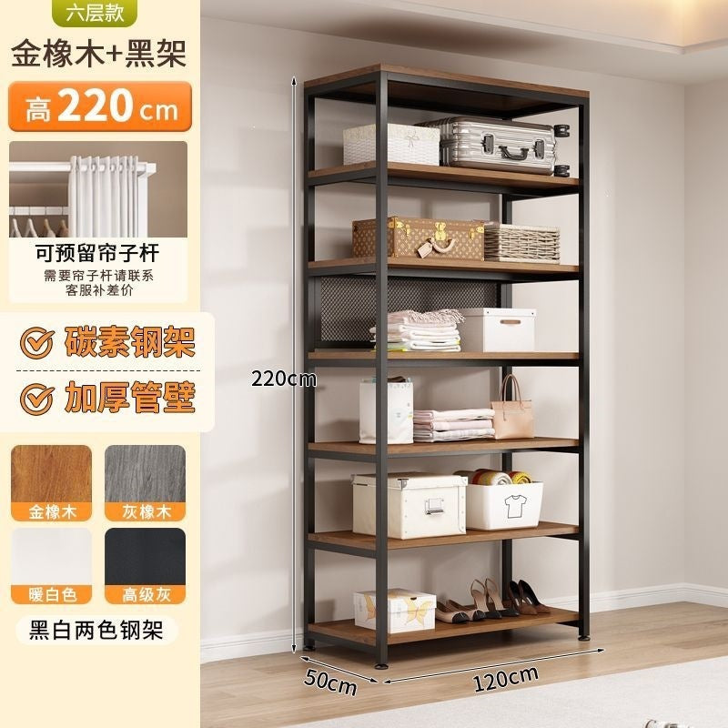 Open wardrobe for home bedroom walk-in closet shelf wardrobe floor-standing clothes rack design wardrobe rental wardrobe