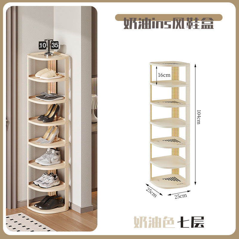 Shoe rack home entrance multi-layer dormitory small rental house shoe rack can be stacked multi-functional storage shoe cabinet