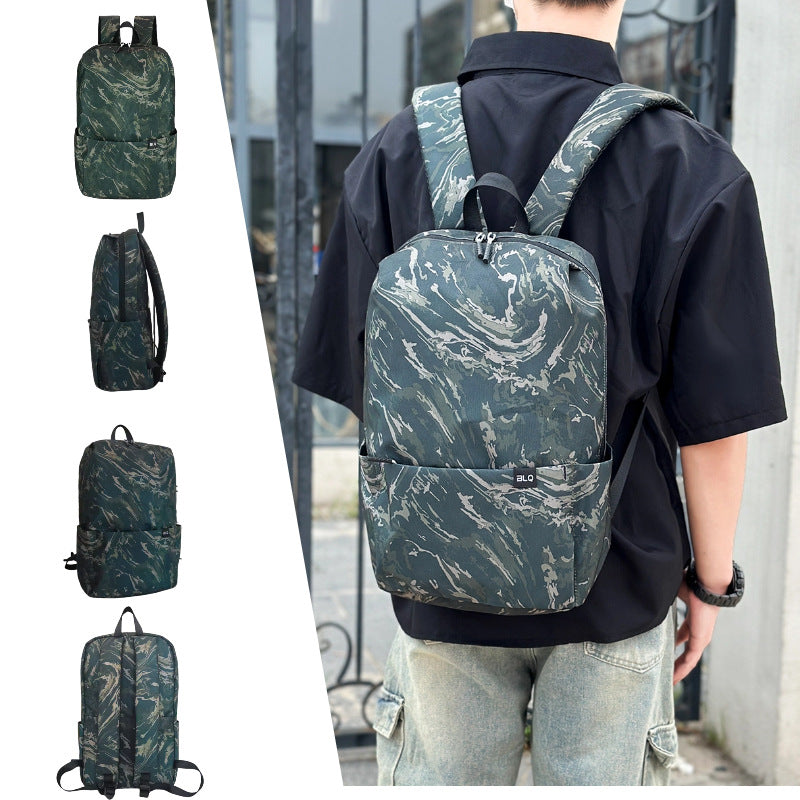 Camouflage outdoor backpack for men, lightweight hiking backpack, college student travel bag, lightweight and waterproof