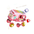 Hand percussion piano infant and child educational toy bus two-in-one eight-tone hand percussion piano rattle instrument boys and girls toys
