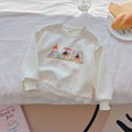 Pre-order: girls' autumn new cartoon sweet style sweatshirt, sizes 110-160, fashionable printed long-sleeve t-shirt for mid-to-large children