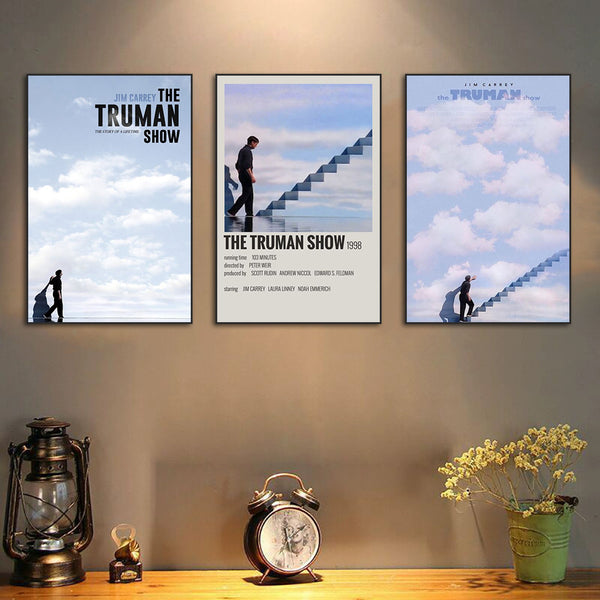 Truman's world decorative painting role play tabletop game private cinema cinema hanging painting Oscar Jim Carrey poster mural